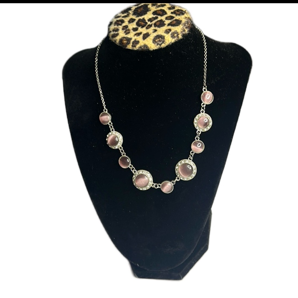 Elegant Pink Stone Necklace